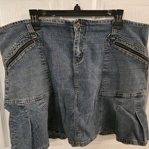 Vintage Y2k Mwah Womens Denim Mini Skirt 20W